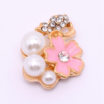 Alloy Cabochons Accessories with Enamel FIND-TAC0001-19A-1