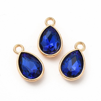 Faceted Glass Rhinestone Pendants GLAA-I051-A10-1
