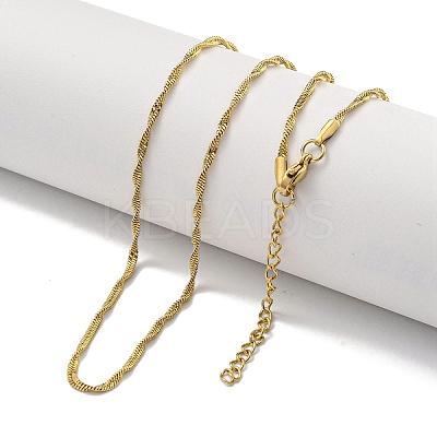 Ion Plating(IP) 304 Stainless Steel Snake Chain Necklaces LS-NJEW-R266-01G-1