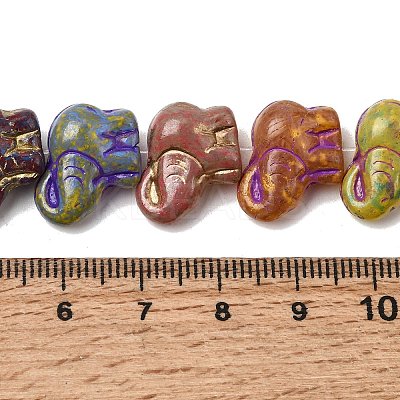Painted Glass Beads Strands GLAA-Z021-11A-1