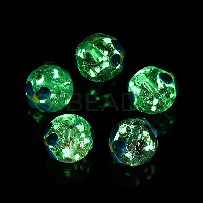 Luminous Handmade Gold Sand Lampwork Beads LAMP-N035-04B-1