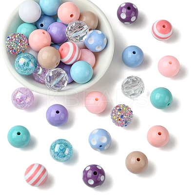 DIY Round Acrylic & Resin Jewelry Making Findings Kits DIY-FS0007-63-1