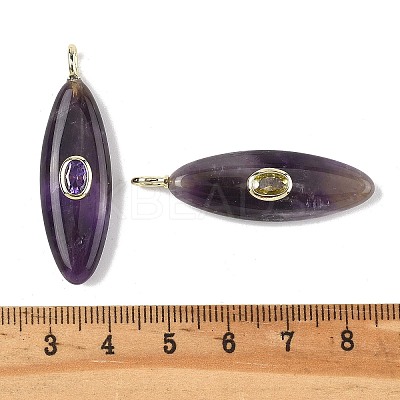 Natural Amethyst Pendants G-D357-01B-1