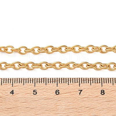 Ion Plating(IP) 304 Stainless Steel Cable Chain Necklaces for Women Men X-STAS-M102-68G-1