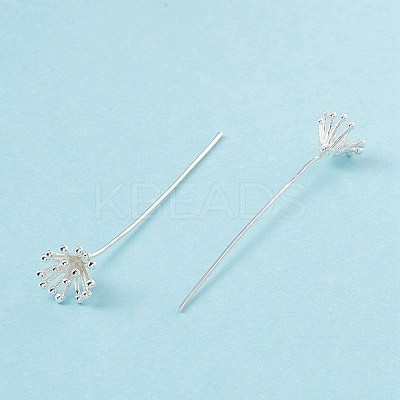 Brass Flower Head Pins KK-G413-03S-1