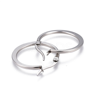 Tarnish Resistant 201 Stainless Steel Hoop Earrings EJEW-A052-27D-1
