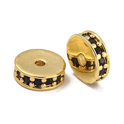 Rack Plating Brass Micro Pave Cubic Zirconia Beads KK-U030-28G-10-1