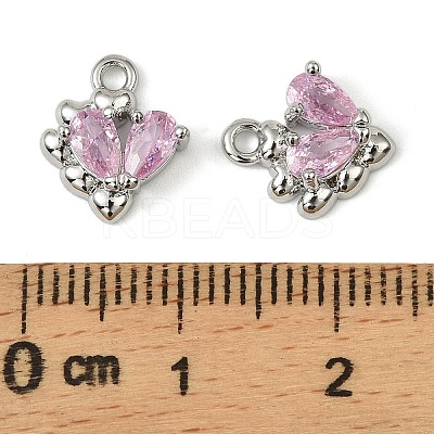 Brass Micro Pave Cubic Zirconia Pendants KK-C107-14A-P-1