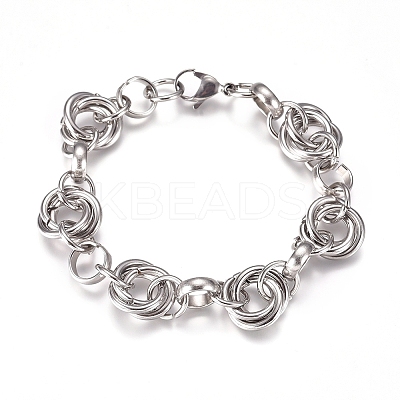 Tarnish Resistant 304 Stainless Steel Chain Bracelets LS-BJEW-L661-04P-1