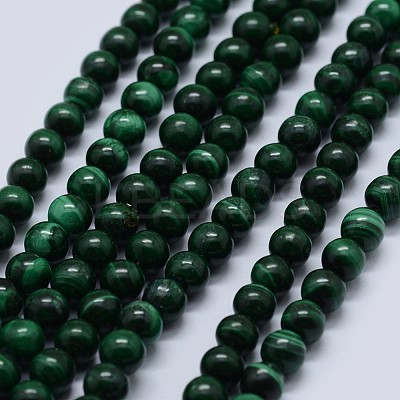Natural Malachite Beads Strands G-F571-27AB2-5mm-1