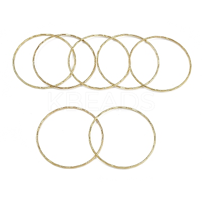7Pcs Vacuum Plating PVD Vacuum Plating 201 Stainless Steel Bangles Sets for Women BJEW-F476-04G-1