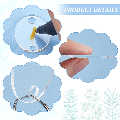 DIY Blank Oval Charm Keychain Making Kit DIY-BC0012-42-1