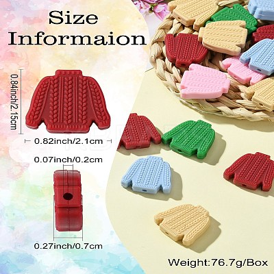 20Pcs 5 Colors Food Grade Eco-Friendly Silicone Focal Beads SIL-CJ0002-08-1