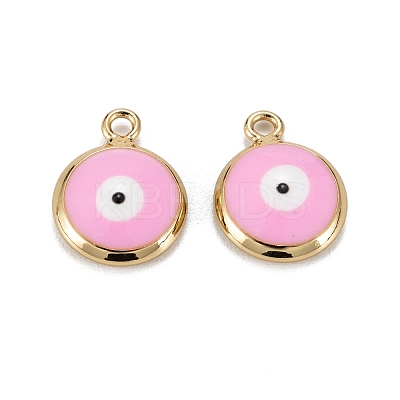 Brass Enamel Charms KK-C223-16G-02-1