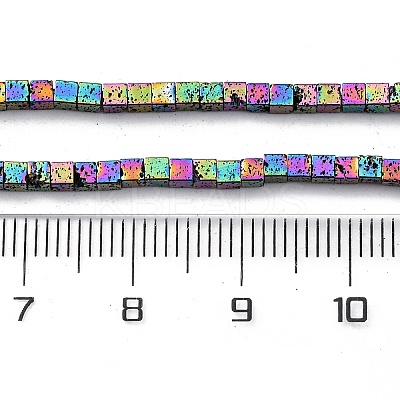 Electroplated Natural Lava Rock Beads Strands G-A256-B01-01A-1