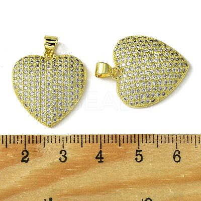 Eco-Friendly Brass Micro Pave Cubic Zirconia Pendants KK-A204-05G-1
