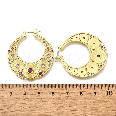 Brass Hoop Earrings EJEW-Z086-07G-1