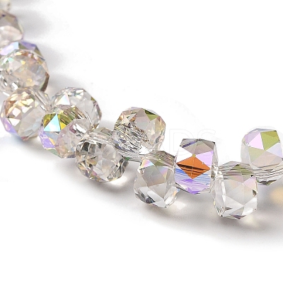 Half Rainbow Plated Electroplate Beads Strands EGLA-H104-09A-HR03-1