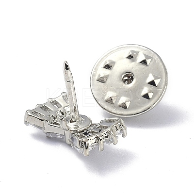 Sparkling Bowknot Brooch Pin JEWB-K006-04P-1