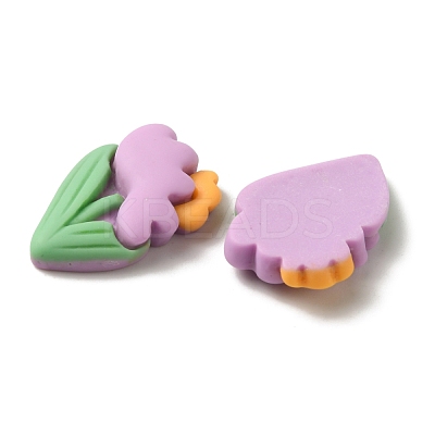 Opaque Resin Cabochons RESI-WH0021-37E-1