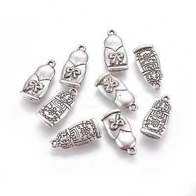 Tibetan Style Alloy Pendants TIBEP-2327-AS-LF-1