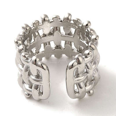 Rack Plating Brass Cuff Rings RJEW-H228-20P-1