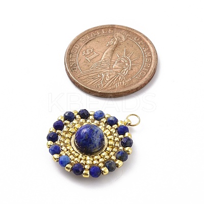 Handmade Japanese Seed Beads Pendants PALLOY-MZ00054-03-1