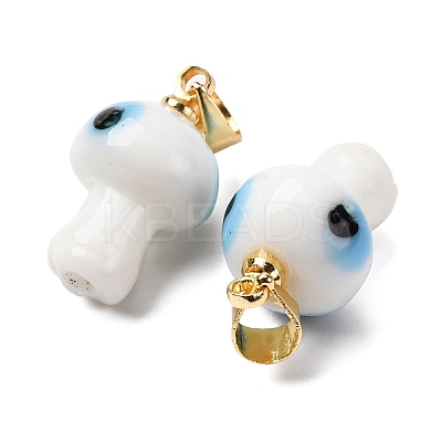 Handmade Lampwork Pendants LAMP-S069-06G-1