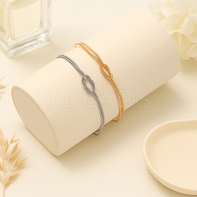2 Bags 2 Colors Brass Snake Chain Bracelets for Women BJEW-GO0001-09-1