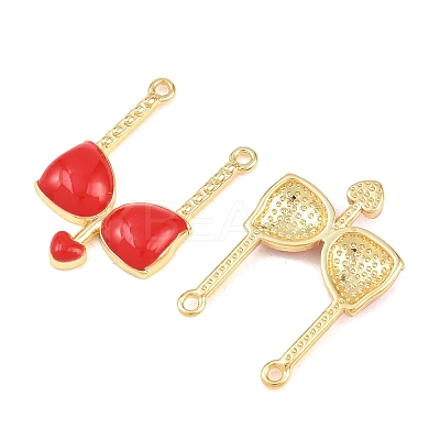 Brass Enamel Pendants KK-B167-03G-01-1