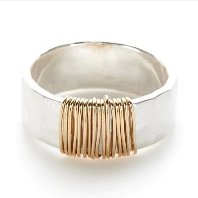 Zinc Alloy Wire Wrapped Finger Rings for Women FS-WG4DD4C-01-1
