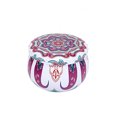 Printed Tinplate Storage Box CON-WH0082-009-1