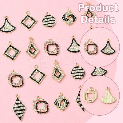 28Pcs 7 Styles Alloy Enamel Pendants FIND-FS0003-23-1