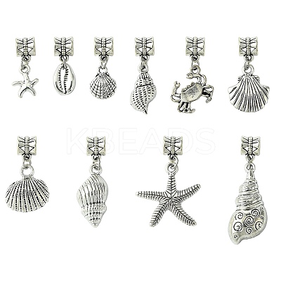 Marine Organism Theme Tibetan Style Alloy Pendant PALLOY-FS00004-1