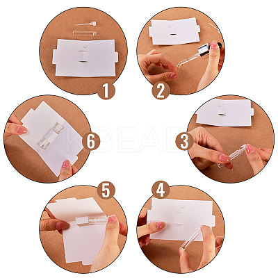 Column Glass Perfume Bottles with Paper Card AJEW-TADJ0001-22B-1