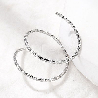 Adjustable 304 Stainless Steel Cuff Rings LS-RJEW-D335-02P-1