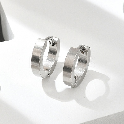 Tarnish Resistant 202 Stainless Steel Huggie Hoop Earrings LS-EJEW-O087-09A-P-1