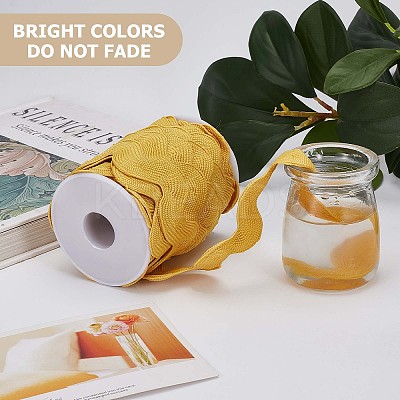 9 Yards Polyester Wavy Fringe Trim Ribbon OCOR-XCP0002-90D-1