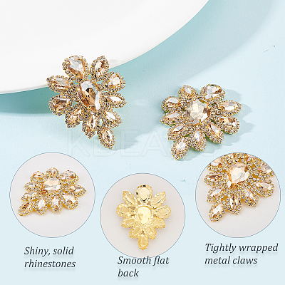 Teardrop Shape Alloy Rhinestone Appliques FIND-FG0002-19A-1