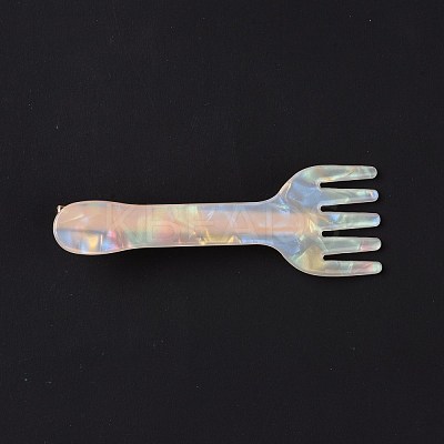 Acrylic Alligator Hair Clips OHAR-P020-03G-1
