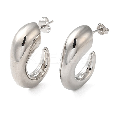 Rack Plating Brass Round Stud Earrings EJEW-Z019-10P-1