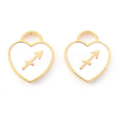 Light Gold Plated Alloy Enamel Pendants ENAM-R136-30-06-1
