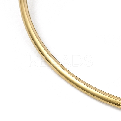 PVD Vacuum Plating 202 Stainless Steel Wire Choker Necklaces with Clasps NJEW-H011-10G-1