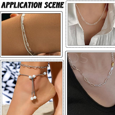 DIY 304 Stainless Steel Paperclip Chains Necklaces/Bracelets Making Kits DIY-BBC0002-71-1
