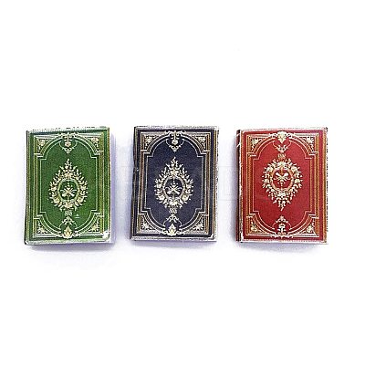 3Pcs Paper Book Miniature Ornaments PW-WG81641-02-1