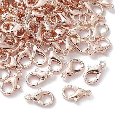 Zinc Alloy Lobster Claw Clasps FIND-FS0001-75RG-1