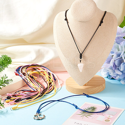 27Pcs 9 Colors Korean Waxed Polyester Cord Necklace Making NJEW-TA00166-1