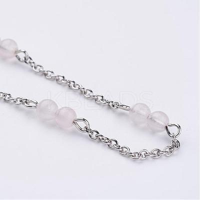 304 Stainless Steel Chain Anklets AJEW-AN00170-03-1
