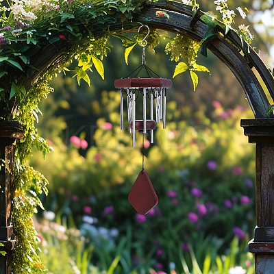 DIY Wood & Aluminium Round Tube Wind Chime Making Kits DIY-PH0023-72B-1