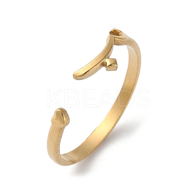 304 Stainless Steel Open Cuff Rings RJEW-H219-01G-1